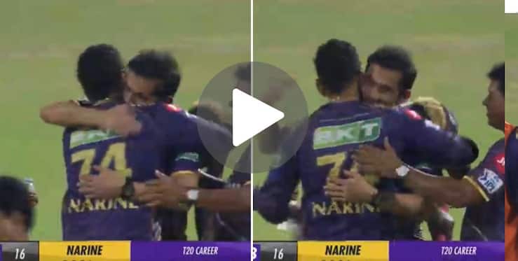 [Watch] Gambhir's 'Emotional Hug' To Sunil Narine As KKR Batter Reaches Maiden IPL Ton